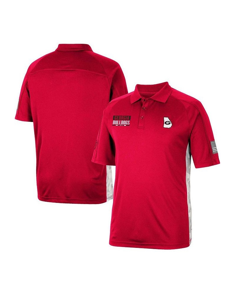 Men's Red Georgia Bulldogs OHT Military-Inspired Appreciation Snow Camo Polo Shirt $30.00 Polo Shirts