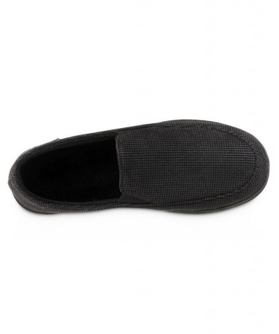 Men's Mini Box Cord Luke Moccasin Slippers Black $12.74 Shoes