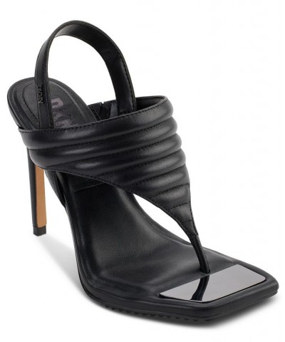 Women's Ranae Square-Toe Slingback Dress Sandals Black $58.38 Shoes