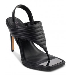 Women's Ranae Square-Toe Slingback Dress Sandals Black $58.38 Shoes