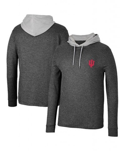 Men's Black Indiana Hoosiers Ballot Waffle-Knit Thermal Long Sleeve Hoodie T-shirt $38.49 T-Shirts