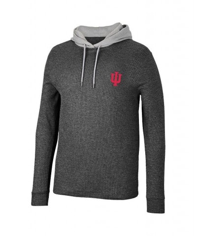 Men's Black Indiana Hoosiers Ballot Waffle-Knit Thermal Long Sleeve Hoodie T-shirt $38.49 T-Shirts