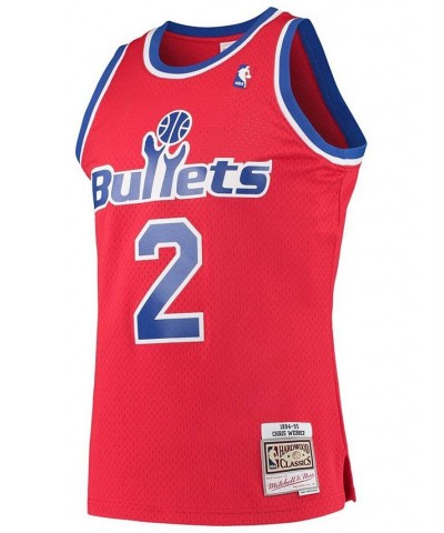 Men's Chris Webber Red Washington Bullets Hardwood Classics 1994-95 Swingman Jersey $59.45 Jersey