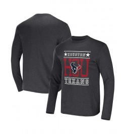 Men's NFL x Darius Rucker Collection by Heathered Charcoal Houston Texans Long Sleeve T-shirt $22.43 T-Shirts