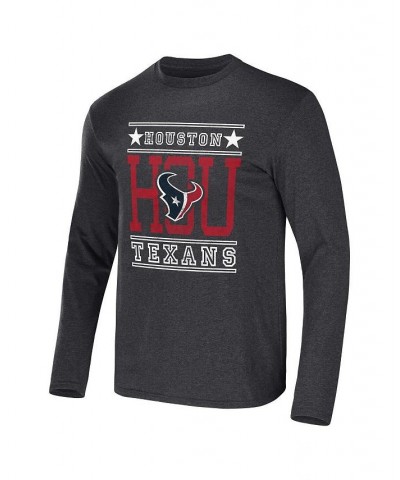 Men's NFL x Darius Rucker Collection by Heathered Charcoal Houston Texans Long Sleeve T-shirt $22.43 T-Shirts