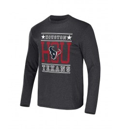 Men's NFL x Darius Rucker Collection by Heathered Charcoal Houston Texans Long Sleeve T-shirt $22.43 T-Shirts