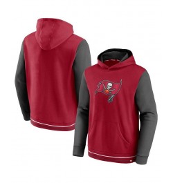 Men's Branded Red and Pewter Tampa Bay Buccaneers Block Party Pullover Hoodie $28.67 Sweatshirt