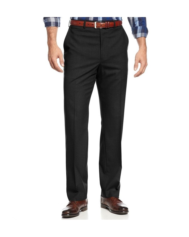 Michael Kors Men's Solid Classic-Fit Stretch Dress Pants Black $18.19 Pants