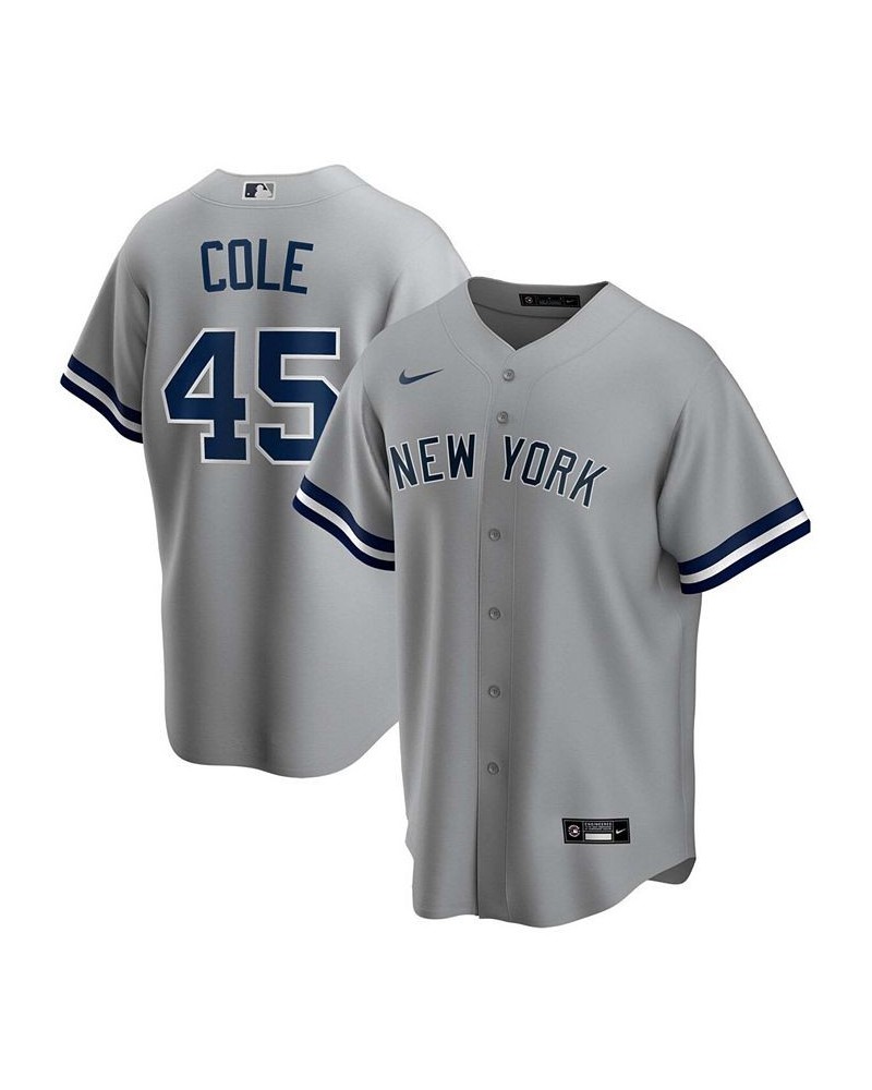 Men's Gerrit Cole Gray New York Yankees Road Replica Player Name Jersey $49.30 Jersey