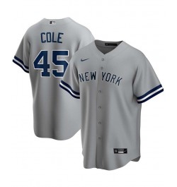 Men's Gerrit Cole Gray New York Yankees Road Replica Player Name Jersey $49.30 Jersey