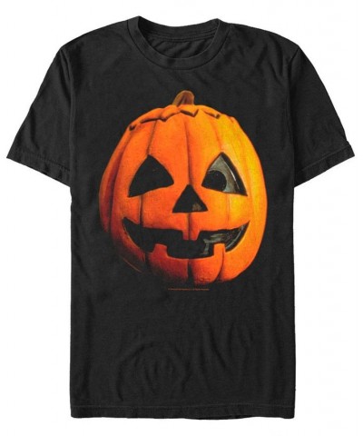 Halloween 3 Men's Jack O Lantern Pumpkin Mask Short Sleeve T-Shirt Black $20.64 T-Shirts