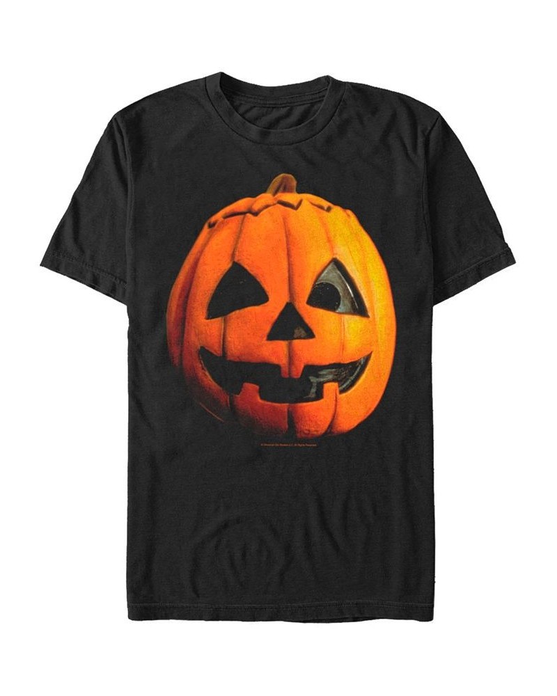 Halloween 3 Men's Jack O Lantern Pumpkin Mask Short Sleeve T-Shirt Black $20.64 T-Shirts