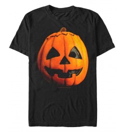 Halloween 3 Men's Jack O Lantern Pumpkin Mask Short Sleeve T-Shirt Black $20.64 T-Shirts