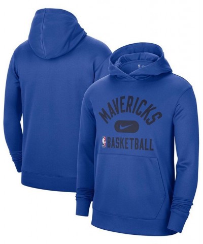 Men's Blue Dallas Mavericks 2021-2022 Spotlight On Court Performance Practice Pullover Hoodie $29.14 Sweatshirt