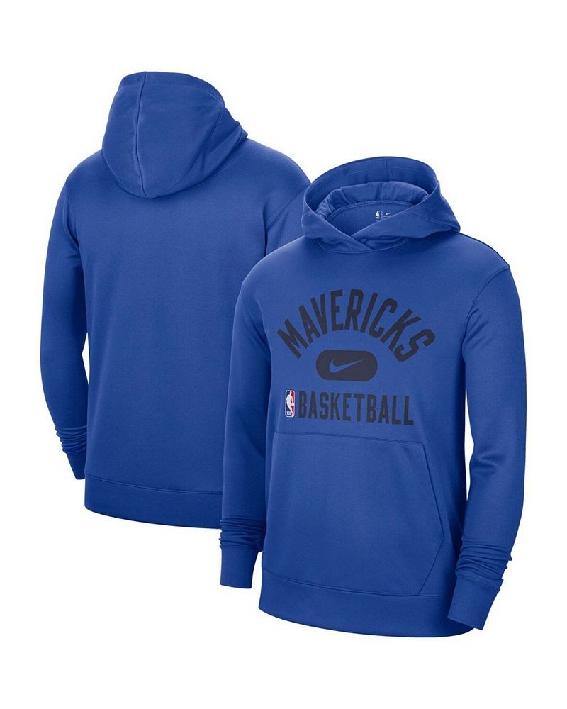 Men's Blue Dallas Mavericks 2021-2022 Spotlight On Court Performance Practice Pullover Hoodie $29.14 Sweatshirt