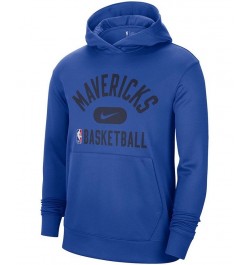 Men's Blue Dallas Mavericks 2021-2022 Spotlight On Court Performance Practice Pullover Hoodie $29.14 Sweatshirt