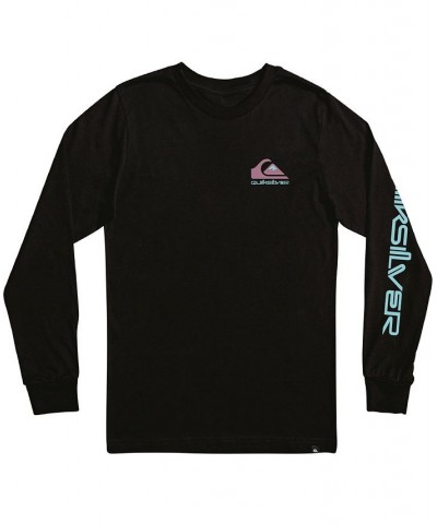 Men's Omni Logo Long Sleeve T-shirt Black $19.20 T-Shirts