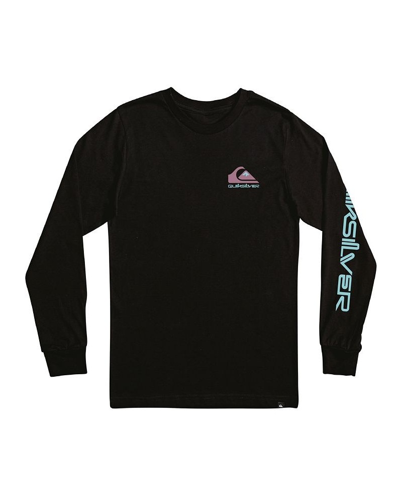 Men's Omni Logo Long Sleeve T-shirt Black $19.20 T-Shirts