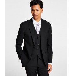 Men's Slim-Fit Stretch Solid Suit Jacket Black $48.30 Suits