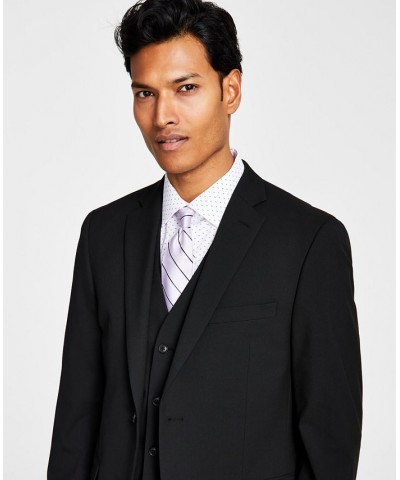 Men's Slim-Fit Stretch Solid Suit Jacket Black $48.30 Suits