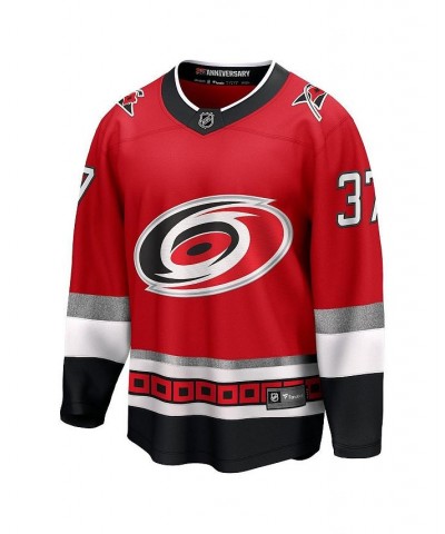 Men's Branded Andrei Svechnikov Red Carolina Hurricanes 25th Anniversary Premier Breakaway Player Jersey $75.85 Jersey