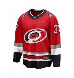 Men's Branded Andrei Svechnikov Red Carolina Hurricanes 25th Anniversary Premier Breakaway Player Jersey $75.85 Jersey