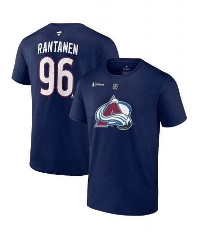 Men's Branded Mikko Rantanen Navy Colorado Avalanche 2022 Stanley Cup Champions Authentic Stack Name and Number T-shirt $18.0...