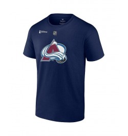 Men's Branded Mikko Rantanen Navy Colorado Avalanche 2022 Stanley Cup Champions Authentic Stack Name and Number T-shirt $18.0...