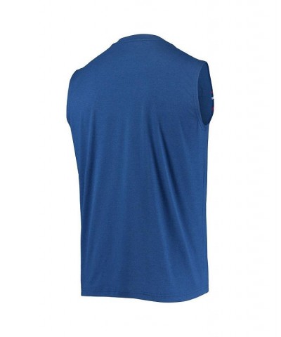 Men's Heathered Royal Chicago Cubs Muscle Tank Top $26.99 T-Shirts