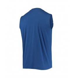 Men's Heathered Royal Chicago Cubs Muscle Tank Top $26.99 T-Shirts