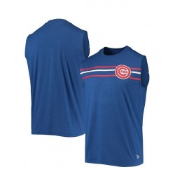 Men's Heathered Royal Chicago Cubs Muscle Tank Top $26.99 T-Shirts