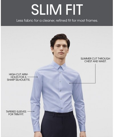 Men's Slim-Fit Non-Iron Performance Dress Shirt Stream $24.88 Dress Shirts