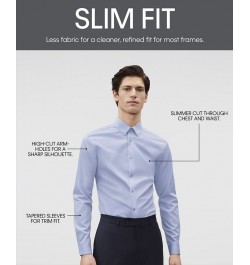 Men's Slim-Fit Non-Iron Performance Dress Shirt Stream $24.88 Dress Shirts