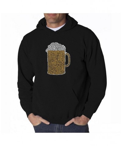 Men's Word Art Hooded Sweatshirt - Slang Terms For Being Wasted Black $32.99 Sweatshirt