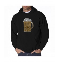 Men's Word Art Hooded Sweatshirt - Slang Terms For Being Wasted Black $32.99 Sweatshirt