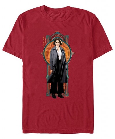 Men's Fantastic Beasts and Where to Find Them Tina Deco Short Sleeve T-shirt Red $19.59 T-Shirts