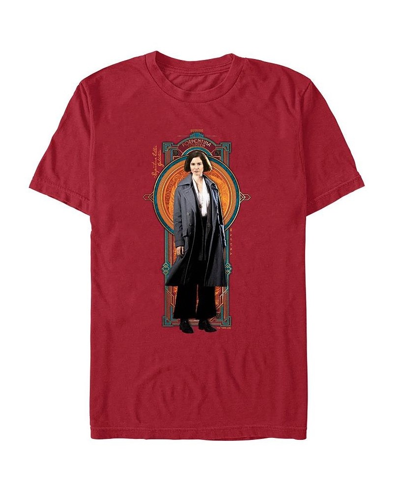 Men's Fantastic Beasts and Where to Find Them Tina Deco Short Sleeve T-shirt Red $19.59 T-Shirts