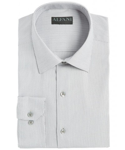 Alfani Men's Athletic Fit Performance Stretch Step Twill Textured Dress Shirt Silver $20.40 Dress Shirts