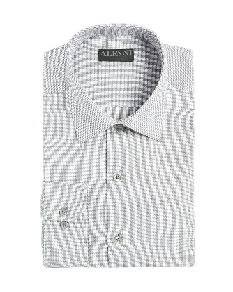 Alfani Men's Athletic Fit Performance Stretch Step Twill Textured Dress Shirt Silver $20.40 Dress Shirts