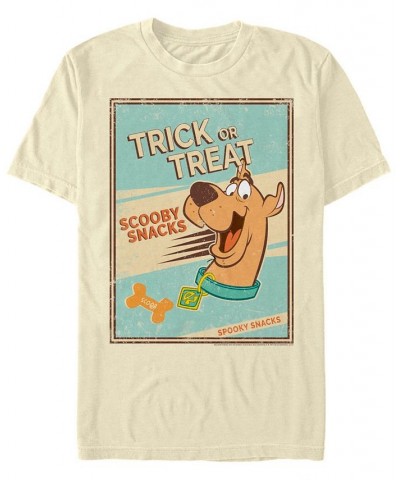 Men's Scooby Doo Retro Scoob Short Sleeve T-shirt Tan/Beige $18.89 T-Shirts