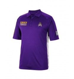 Men's Purple ECU Pirates OHT Military-Inspired Appreciation Snow Camo Polo Shirt $31.19 Polo Shirts