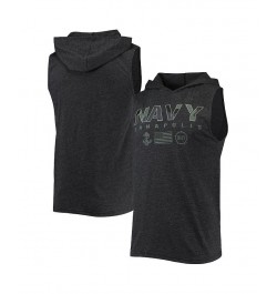 Men's Black Navy Midshipmen OHT Military-Inspired Appreciation Camo Logo Hoodie Sleeveless T-shirt $25.19 T-Shirts