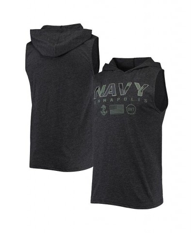 Men's Black Navy Midshipmen OHT Military-Inspired Appreciation Camo Logo Hoodie Sleeveless T-shirt $25.19 T-Shirts