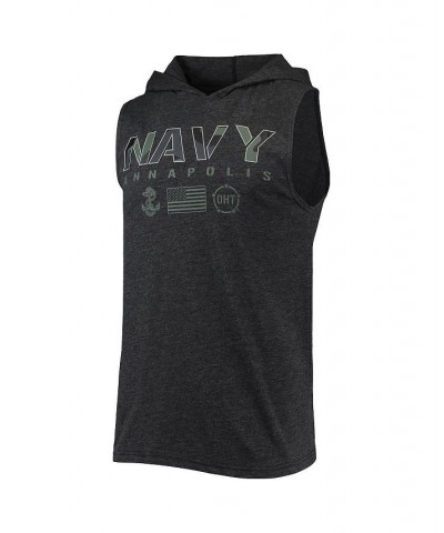 Men's Black Navy Midshipmen OHT Military-Inspired Appreciation Camo Logo Hoodie Sleeveless T-shirt $25.19 T-Shirts