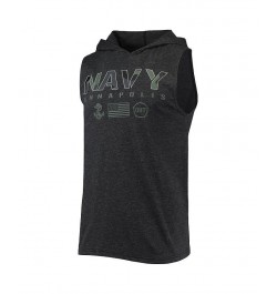 Men's Black Navy Midshipmen OHT Military-Inspired Appreciation Camo Logo Hoodie Sleeveless T-shirt $25.19 T-Shirts