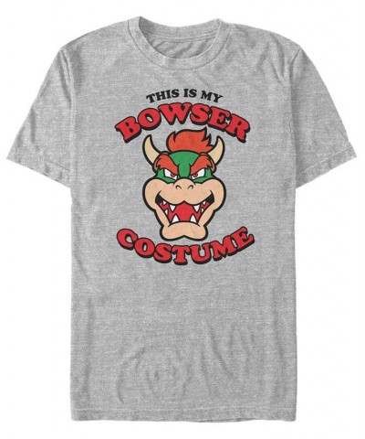 Nintendo Men's Bowser Halloween Costume Short Sleeve T-Shirt Gray $18.54 T-Shirts