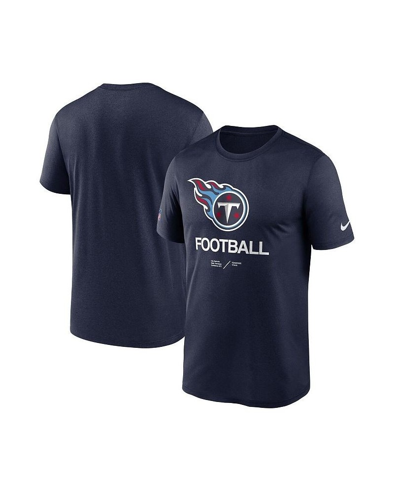 Men's Navy Tennessee Titans Infographic Performance T-shirt $22.79 T-Shirts