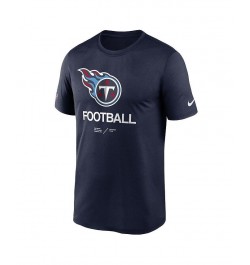 Men's Navy Tennessee Titans Infographic Performance T-shirt $22.79 T-Shirts