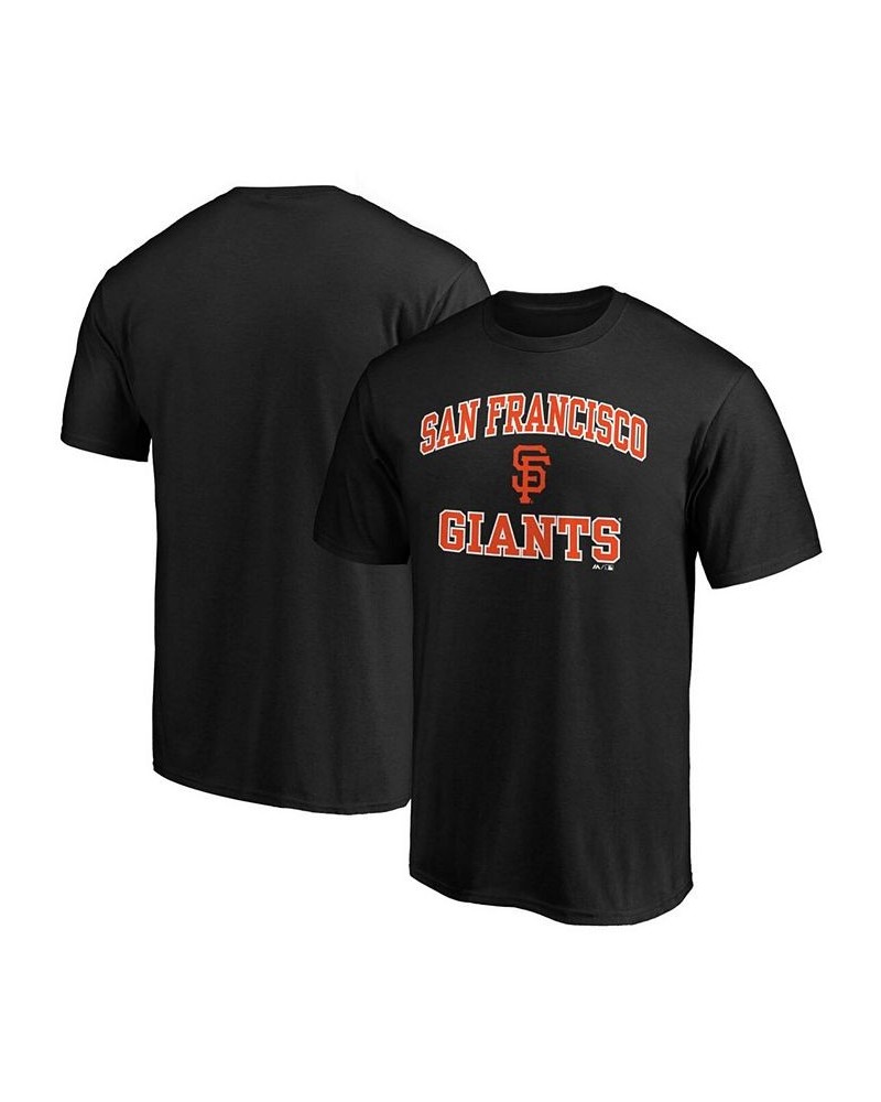 Men's Black San Francisco Giants Heart Soul T-shirt $16.00 T-Shirts