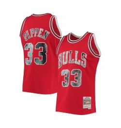 Men's Scottie Pippen Red Chicago Bulls 1997-98 Hardwood Classics 75th Anniversary Diamond Swingman Jersey $48.00 Jersey